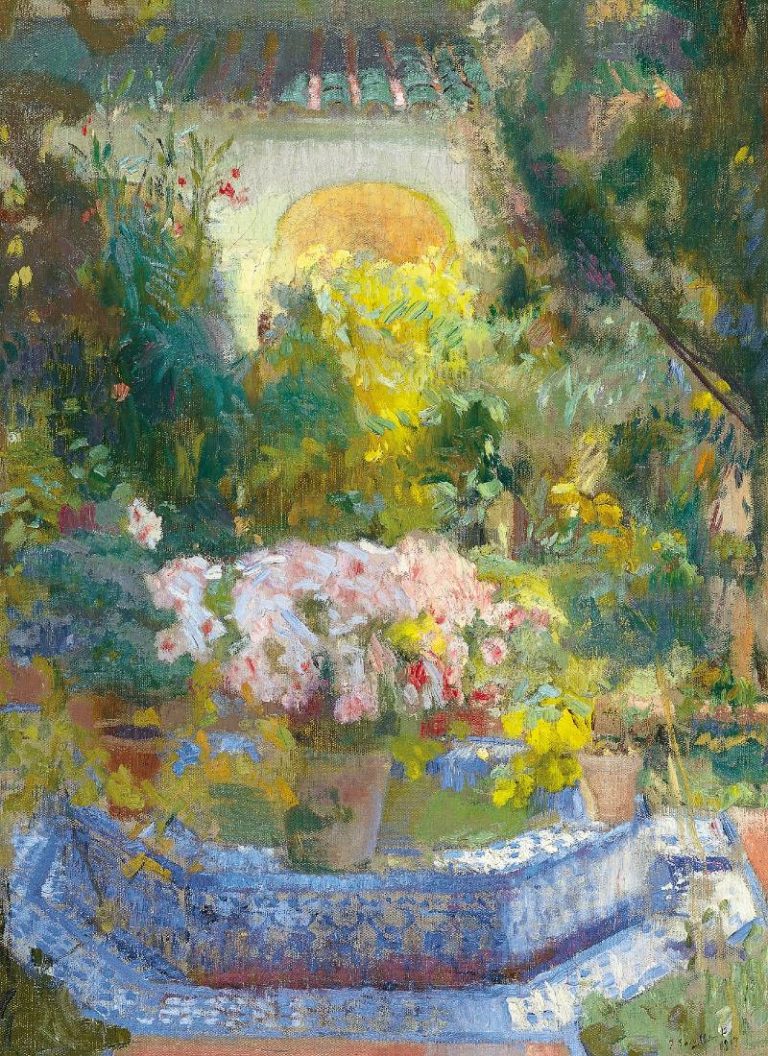Patio de la casa Sorolla a la luz del jardín